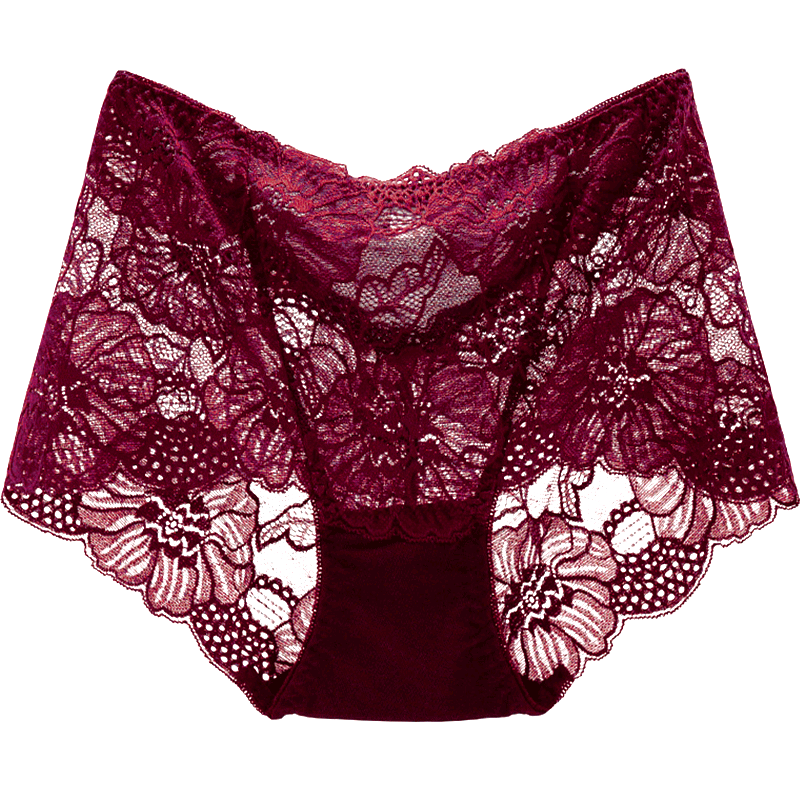 4条内裤女蕾丝收腹性感无痕三角裤 安致儿内裤