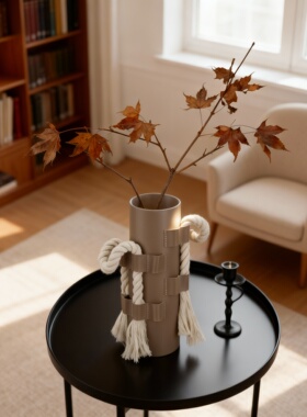 侘寂风手工绳索花瓶摆件乔迁送礼