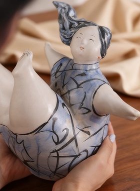 景德镇陶瓷创意复古桌面装饰摆件