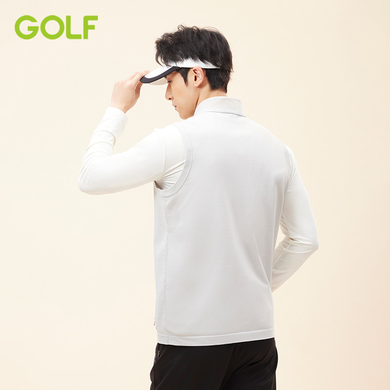 GOLF/高尔夫秋季马甲外穿透气针织背心男纯色时尚运动马甲外套男,淘宝优惠券,粉丝福利购,淘宝优惠卷