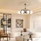 French retro black chandelier living room lamp vintage