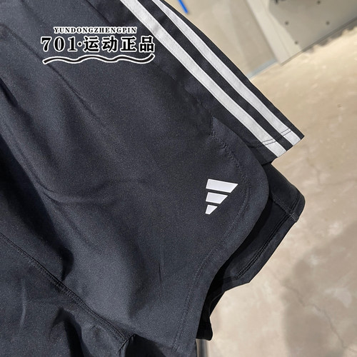 正品ADIDAS阿迪达斯防走光短裤女子二合一健身运动训练短裤JJ3116 - 图1