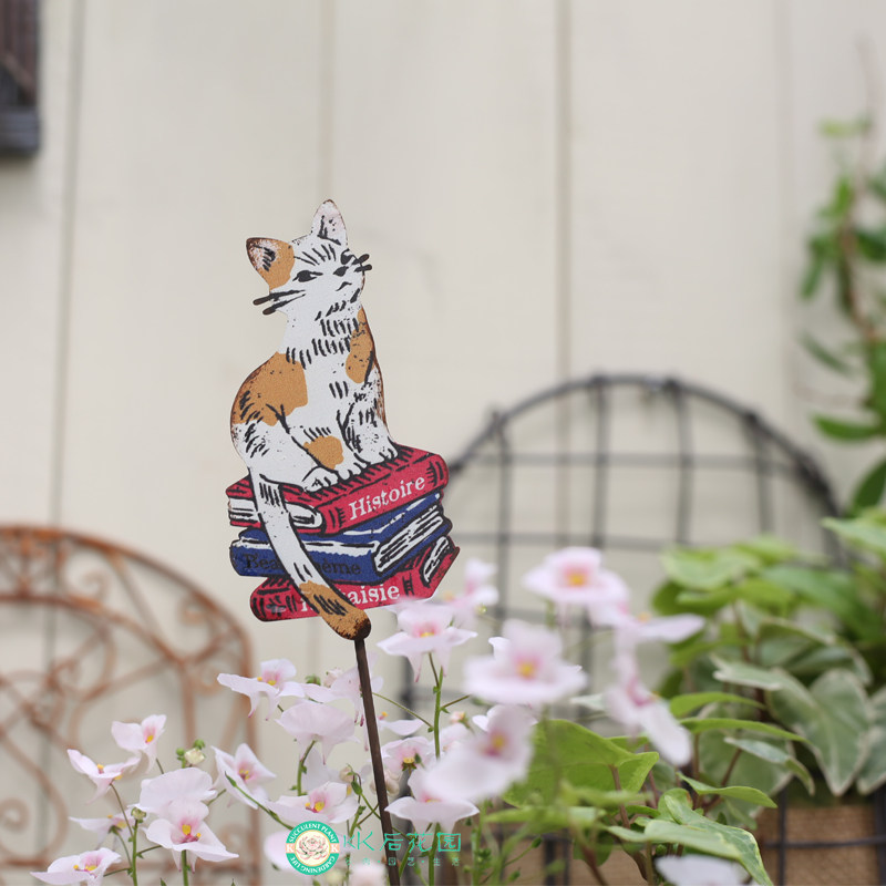 日系杂货铁艺花插动物气球兔子猫咪栅栏装饰品插件地插满28包邮,淘宝优惠券,粉丝福利购,淘宝优惠卷