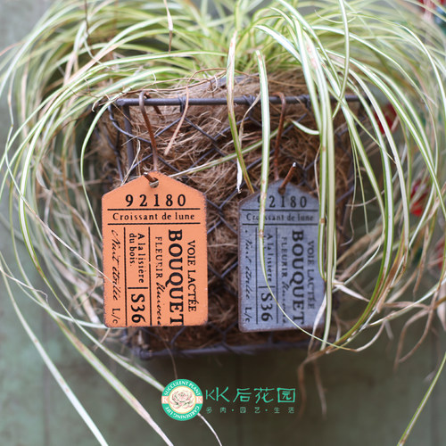 铁艺迷你挂牌插件摆件挂件字母挂盆铁片花插插件吊牌装饰园艺杂货 - 图0