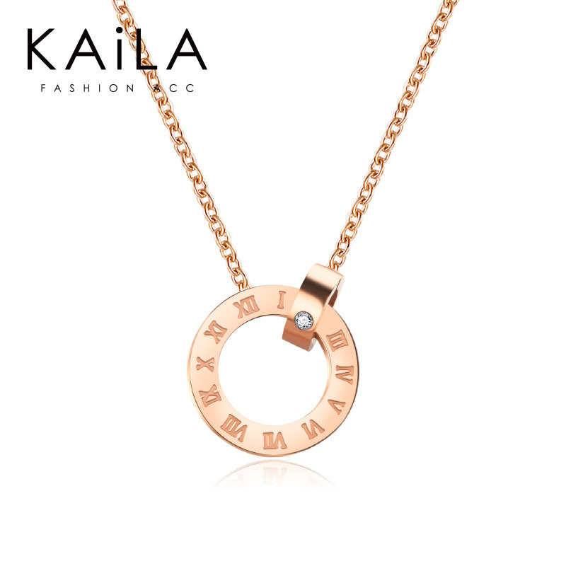 时光钻石女小众18k玫瑰金锁骨链 kaila颈饰