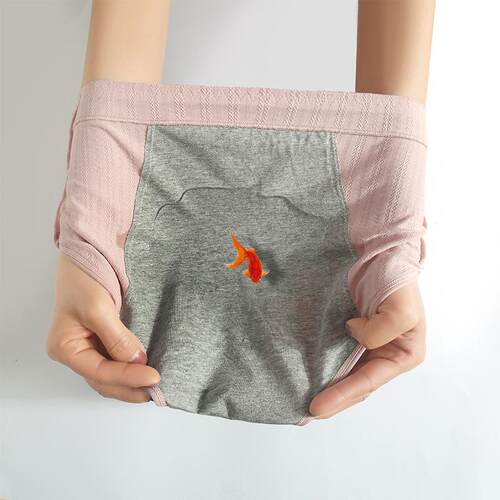 浪莎女士生理内裤女高腰防漏裆抗菌月经期大姨妈安心裤头透气纯棉 - 图0
