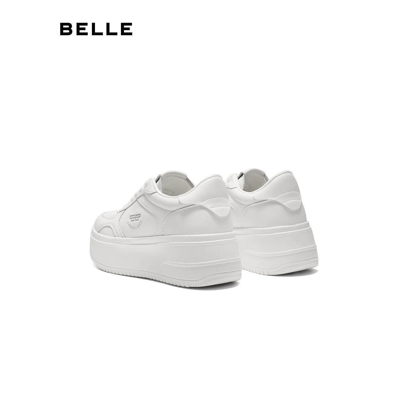 百丽简约百搭厚底小白鞋女鞋子2025新款鞋休闲板鞋E7J1DCM5,淘宝优惠券,粉丝福利购,淘宝优惠卷