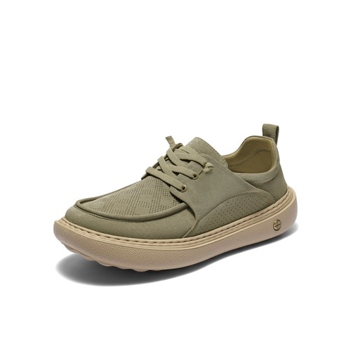 百丽男鞋免系带透气布鞋2025新款夏季商场厚底休闲爸爸鞋8SW01BM5 - 图0