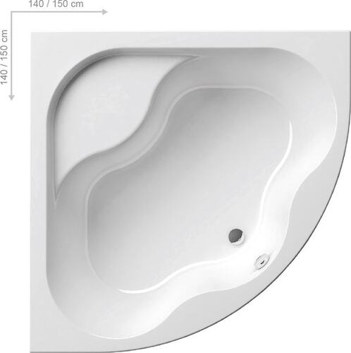 浴缸浴盆双人三角形扇形 家用情侣切角三角半圆弧形1.1m1.2m1.3米 - 图3