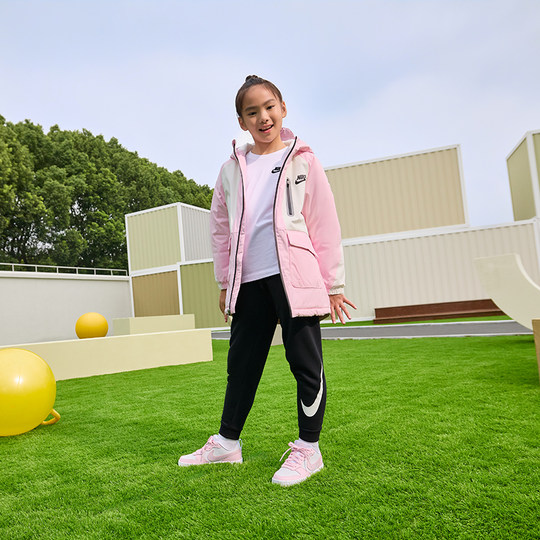 耐克酷菠萝大童低帮平底运动鞋冬季男女童板鞋NIKE COURT DQ0492