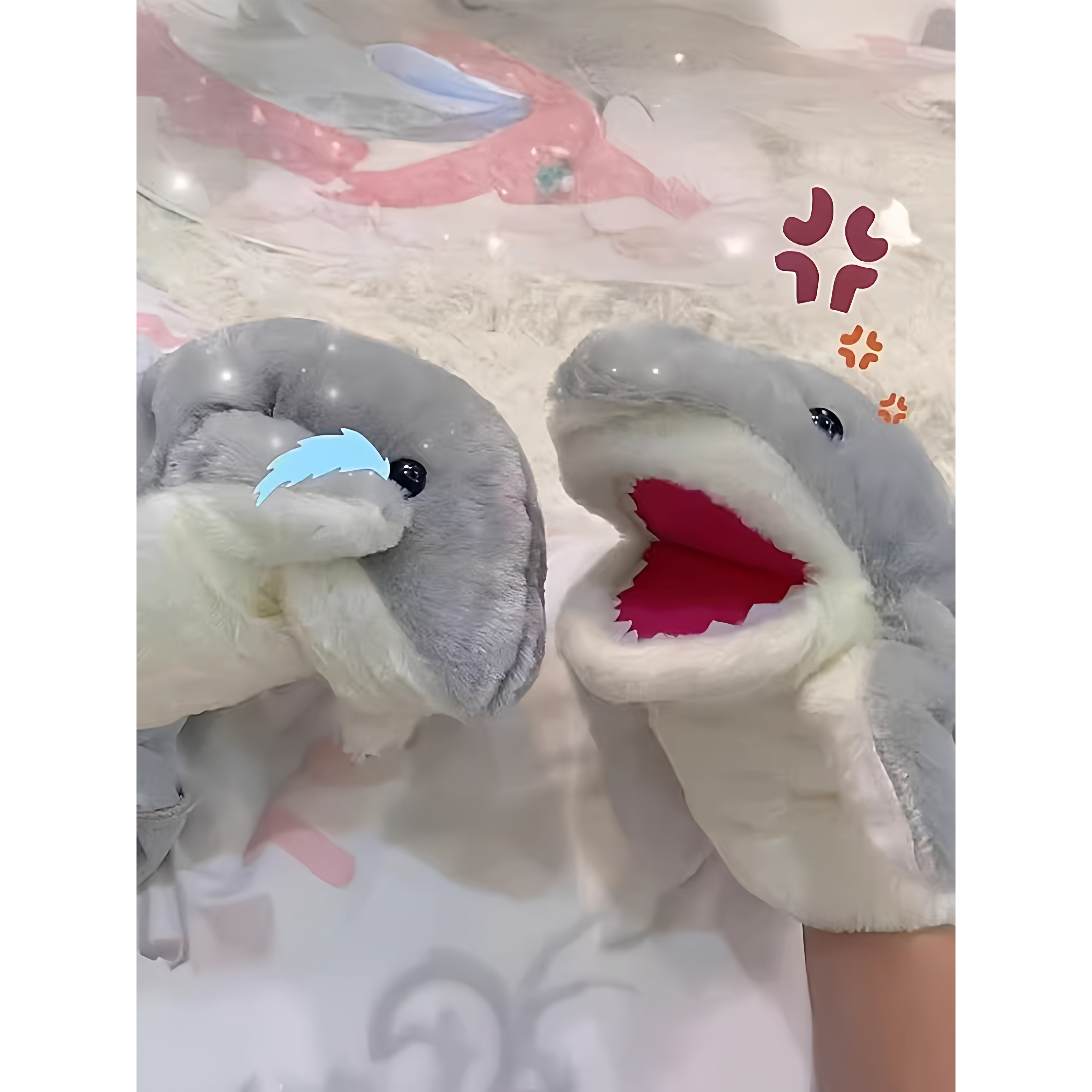 鲨鱼手偶手套可张嘴六一儿童节礼物毛绒互动鲨臂玩偶玩具男女孩子,淘宝优惠券,粉丝福利购,淘宝优惠卷