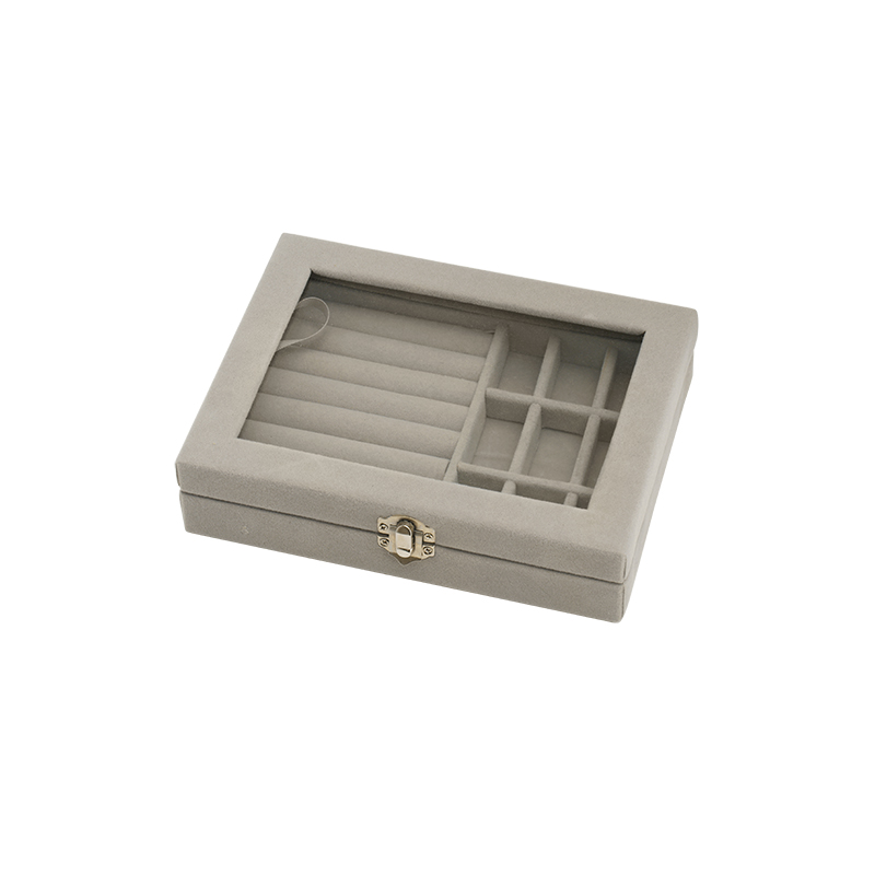 大容量绒布首饰盒2025年新款戒指项链耳饰耳钉收纳盒高级感防尘盒,淘宝优惠券,粉丝福利购,淘宝优惠卷