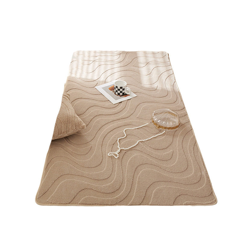 简约奶油风地毯垫秋冬毛绒加厚客厅茶几毯防滑卧室房床边毯可机洗,淘宝优惠券,粉丝福利购,淘宝优惠卷