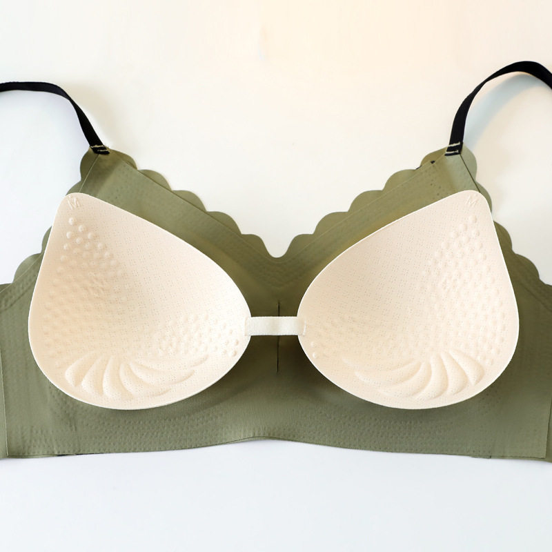 无钢圈运动夏季少女拼色背心式文胸 俞兆林优格文胸