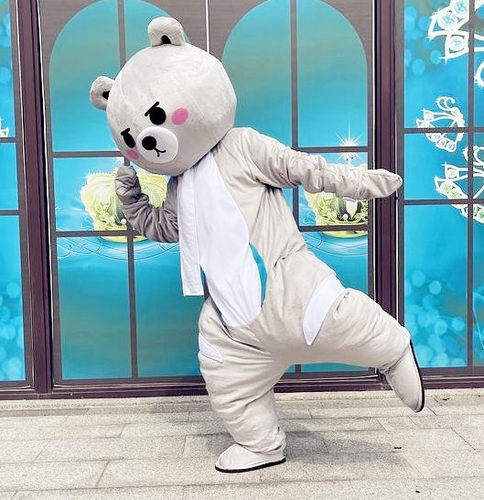 网红熊牵然熊卡通人偶服装抖音同款活动宣传表演跳舞成人玩偶服 - 图1