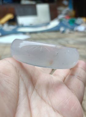 一物一拍天然水草紫罗兰玛瑙手镯冰透原石加宽加厚特色女手环240