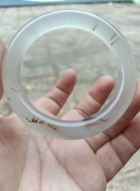 巴西天然水草玛瑙手镯吊坠套装水润冰透原石无烧平安扣女手环279