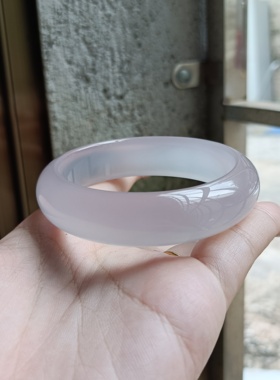 巴西纯天然紫罗兰玛瑙手镯中宽加厚水润冰透甜美女手环礼时尚175