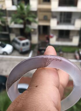 巴西天然紫朱砂玛瑙手镯复古圆条精美套装平安扣吊坠女原石玉髓2