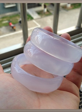 纯天然加厚玉镯礼物白玛瑙