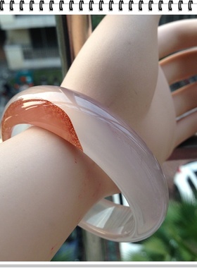 气质款天然紫色朱砂水润冰透玉髓手镯加厚超冰女士妈妈礼物136