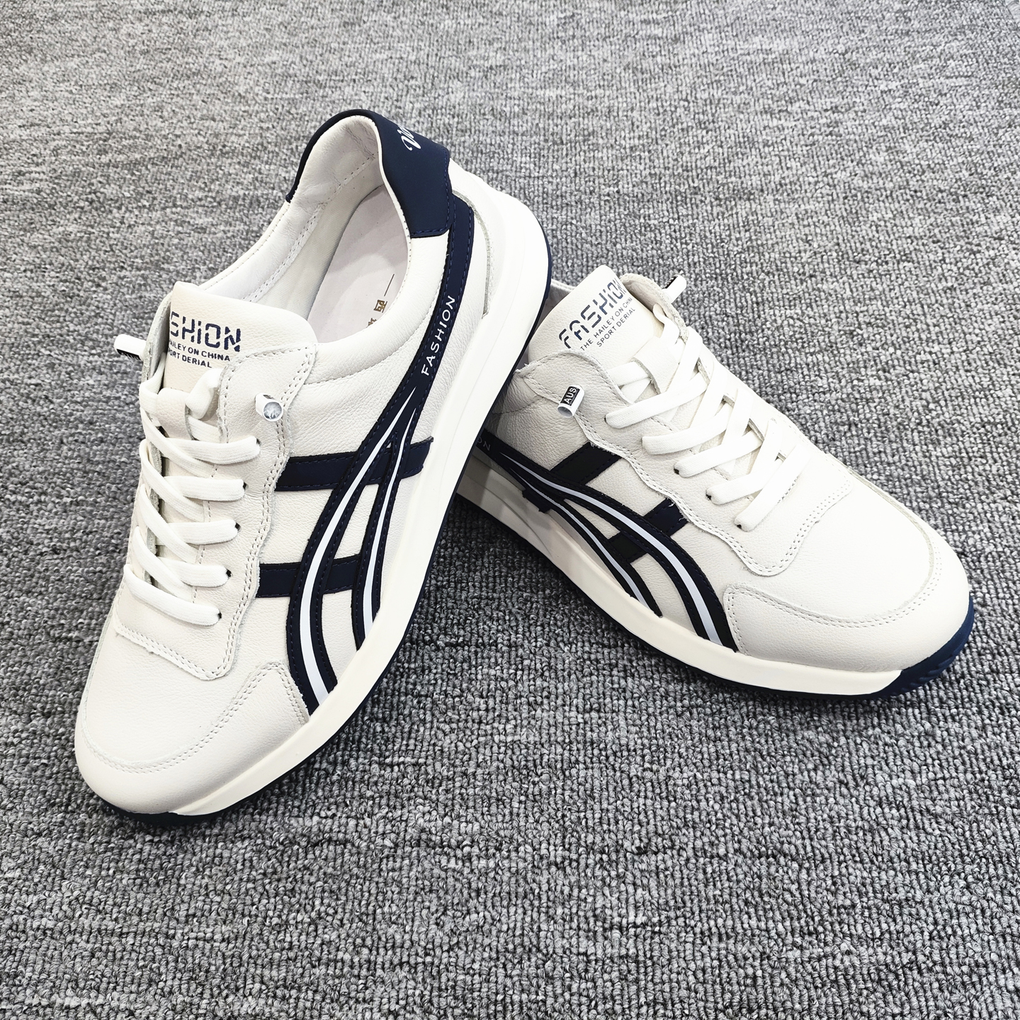 西瑞鸟商场男鞋2025新款秋季头层牛皮舒适厚底休闲皮鞋软底男单鞋 - 图3