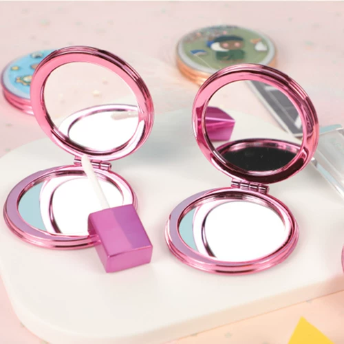 Свежее складное двусторонное милое портативное мультяшное зеркало для школьников