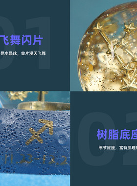 少女心水晶球卡通带灯房间装饰品