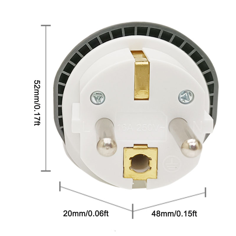 16A250V德标欧标韩国旅游转换插头二圆转换器插座俄罗斯欧洲-图1