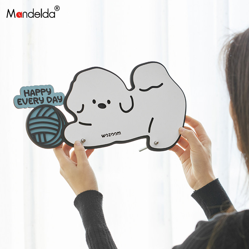 Mandelda萌趣小狗创意摆件时钟家居饰品客厅玄关电视柜装饰办公桌,淘宝优惠券,粉丝福利购,淘宝优惠卷