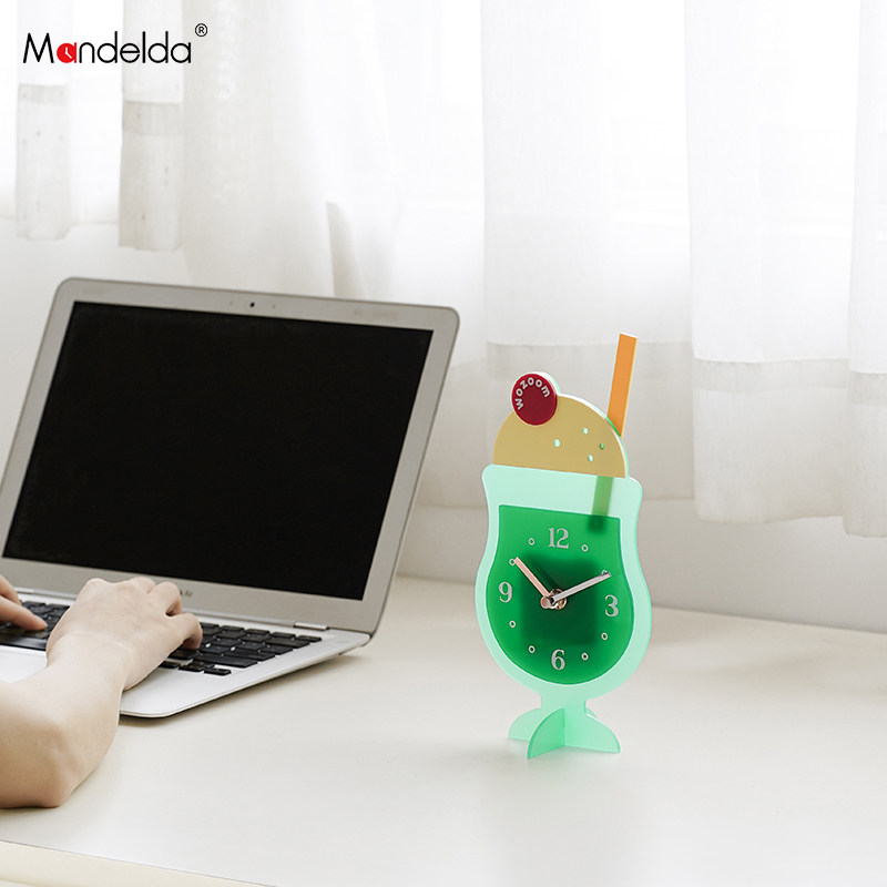 Mandelda轻奢办公室客厅装饰品酒柜创意桌面时钟表摆件高级感小众,淘宝优惠券,粉丝福利购,淘宝优惠卷