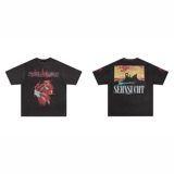 Ретро мультяшная футболка с коротким рукавом для влюбленных в стиле хип-хоп, в американском стиле, оверсайз