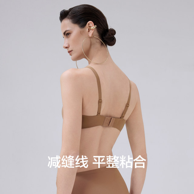 AIMER CHUANG traceable 5 underwear for women without steel rims thin cup glossy tube top bra spring and summer CA171991