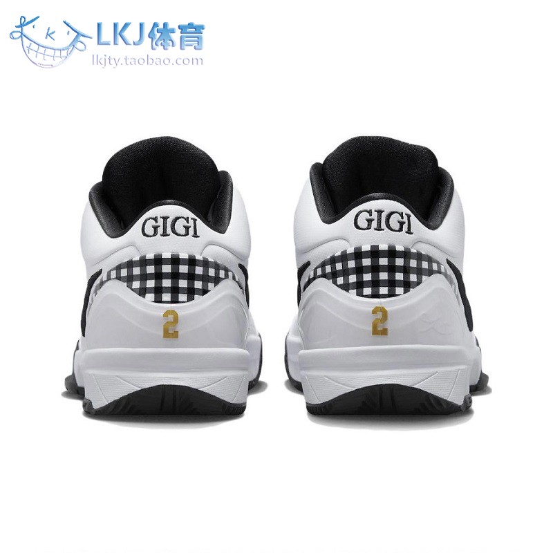 Nike Kobe 4 Protro GiGi 科比 ZK4 白黑 低帮篮球鞋 FJ9363-100 - 图0