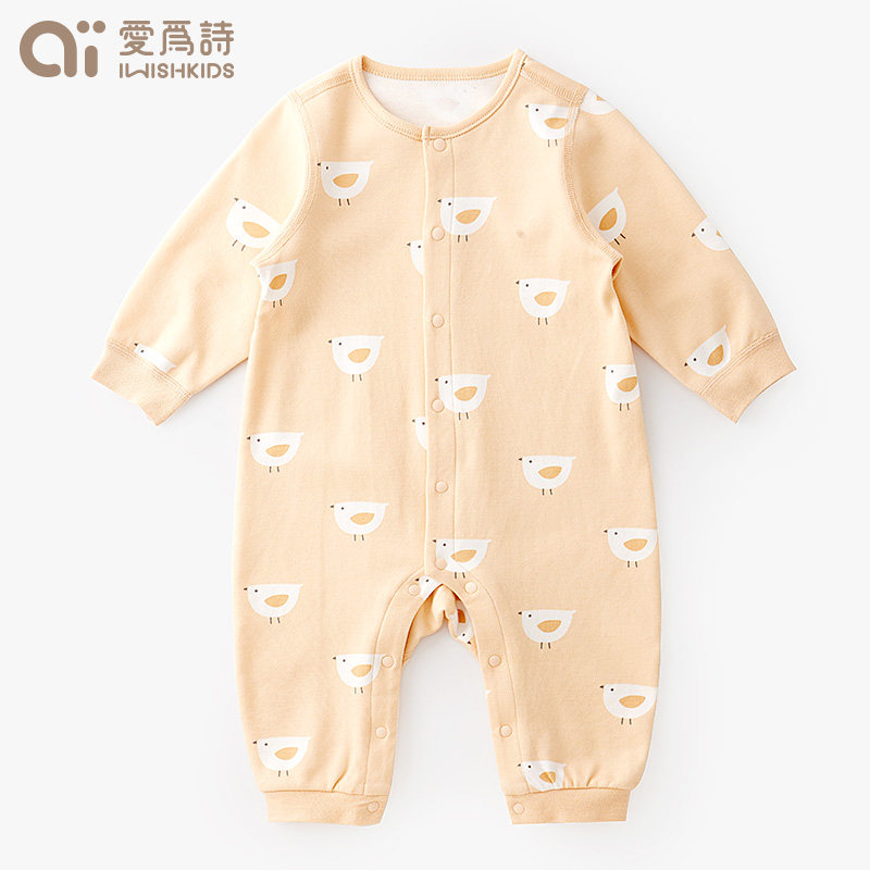 爱为诗新生儿宝宝连体衣秋装睡衣 iwishkids连身衣/爬服/哈衣