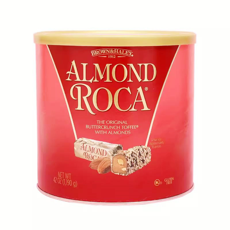 美国Almond Roca乐家杏仁糖扁桃仁礼盒装1190g进口糖果罐装零食 - 图0