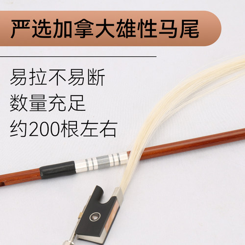 巴西苏木小提琴琴弓圆杆真马尾专业演奏级本色净漆展露材质射线 - 图2