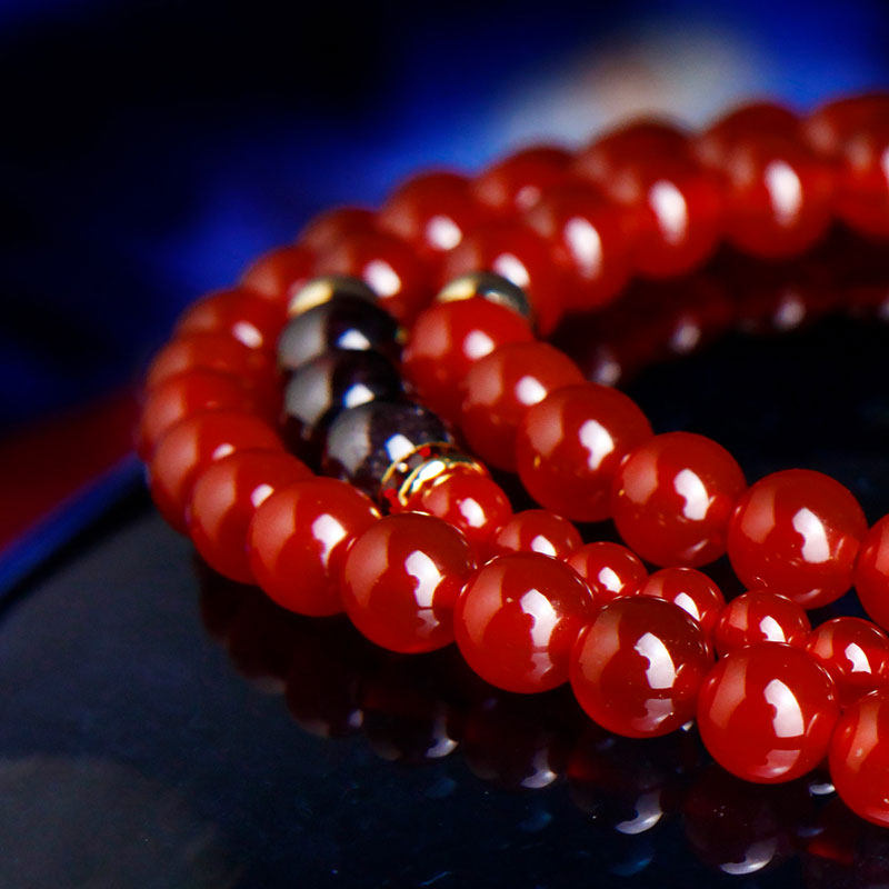 凤凰涅磐女红玛瑙手串古风编织手链 凤凰涅磐手链