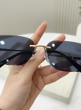 眼镜女韩版潮太阳镜圆脸防紫外线强光大脸长脸gm黑色墨镜2024新款
