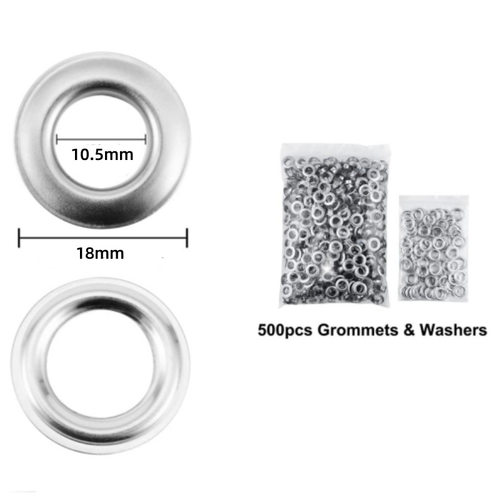 加宽铁10mm/铜6mm金色银色黑色古铜鸡眼气眼Grommets Eyelets - 图1