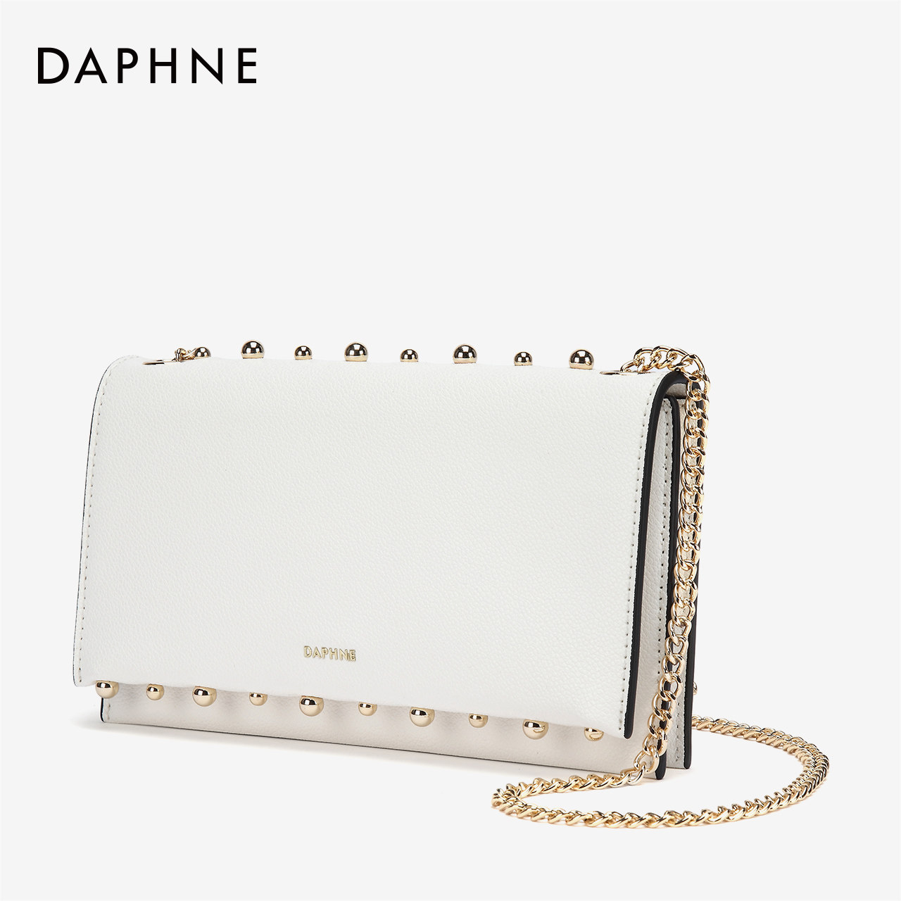 达芙妮20春潮流甜美珠饰链条斜挎包 达芙妮女士包袋