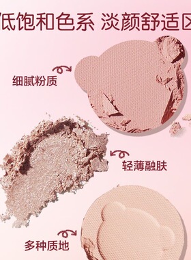 Pinkbear皮可熊元气九色眼影粉盘