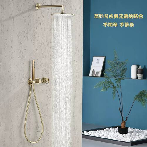 意大利GESSI捷仕极简暗装花洒戒指圆环预埋内嵌入墙式淋浴花洒 - 图1