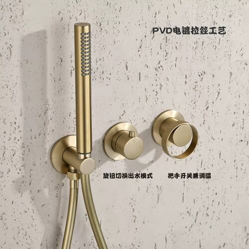 意大利GESSI捷仕极简暗装花洒戒指圆环预埋内嵌入墙式淋浴花洒 - 图2