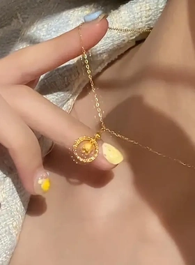 格调 小红书同款响动摇晃铃兰花项链2025新款精致奢品花朵吊坠女