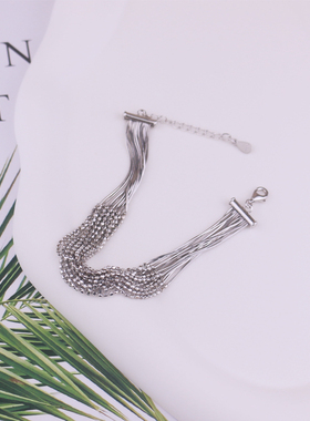 女925纯银时尚奢华多层手链