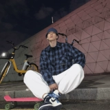 Tide, синяя рубашка, в корейском стиле, оверсайз