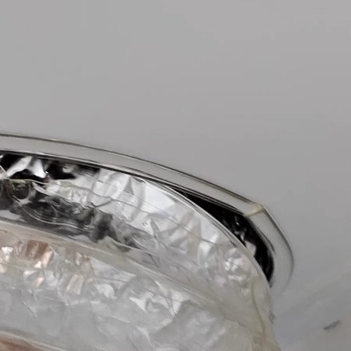 吊顶开孔油烟机铝箔烟管防划破保护条玻璃洞铝扣板洞防护胶条包边 - 图1