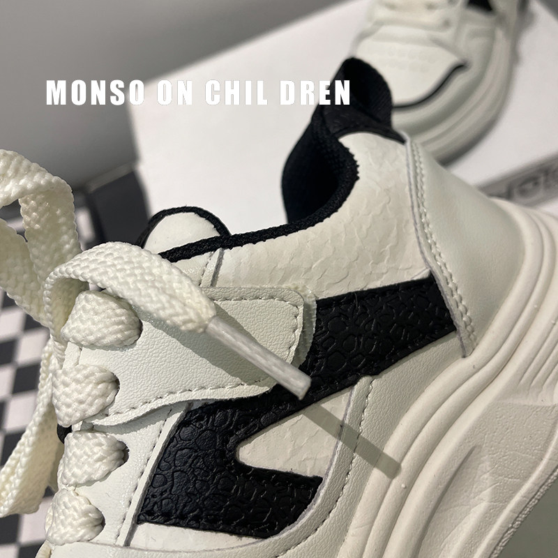 女童真皮休闲鞋2026新款春季韩版软底运动鞋男童时尚百搭小白鞋潮,淘宝优惠券,粉丝福利购,淘宝优惠卷