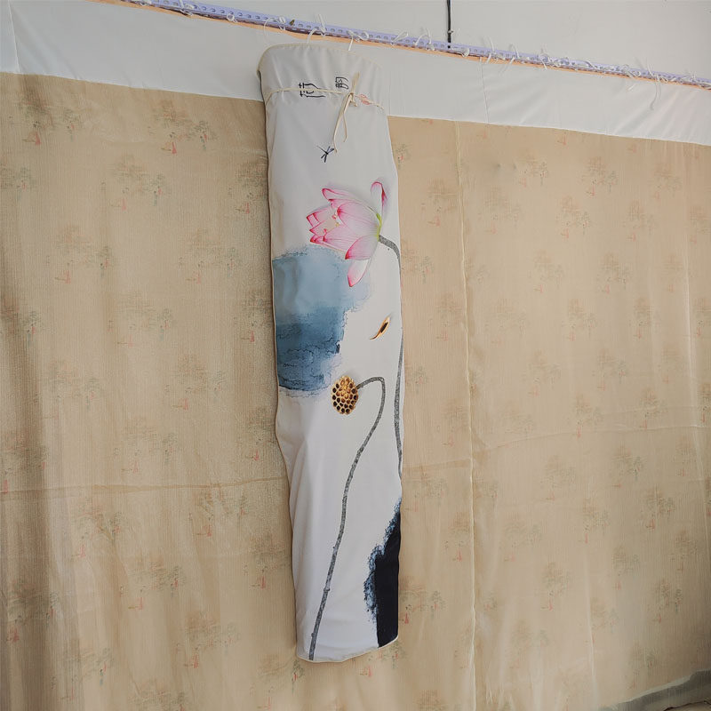 素雅荷花图挂墙式古筝防尘罩新中式禅意落地式古筝琴罩中国风高端,淘宝优惠券,粉丝福利购,淘宝优惠卷